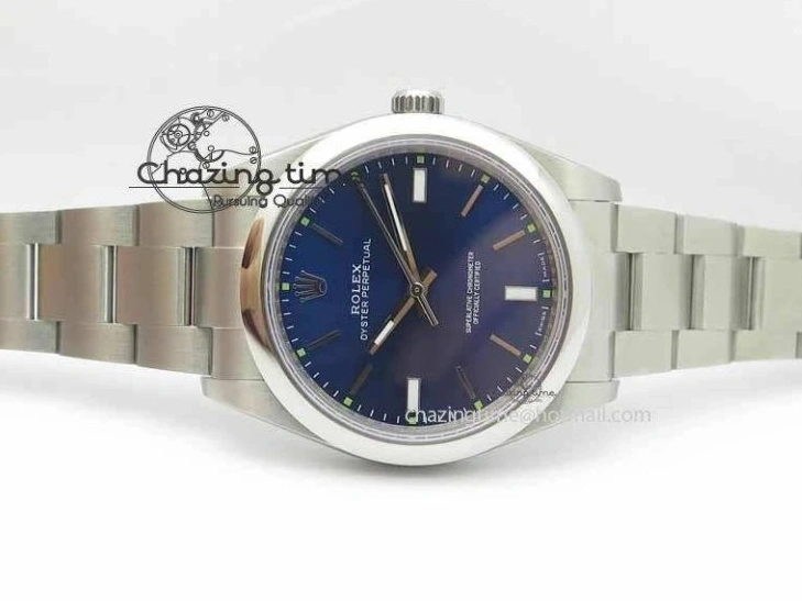 MiroTime 0217 TimelessDesign Oyster Perpetual 39mm 114300 BP Maker Best Edition Blue Dial On SS Bracelet A 3637